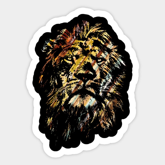 Rays of Lion Sticker by teehunterdotcom